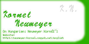 kornel neumeyer business card